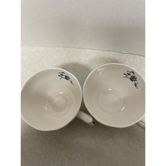 Vintage Set Of 2 Nikko Ming Tree Blue & White-Tea  Or Coffee Cups 3"H Oriental - Picture 3 of 5